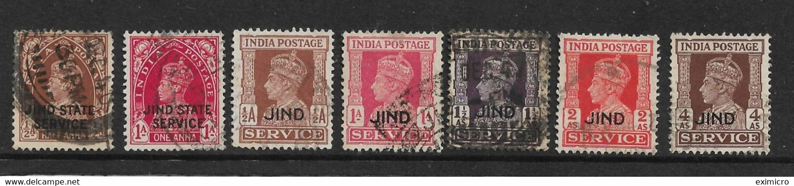 INDIA - JIND FINE USED OFFICIALS SELECTION SG O66,O68,O74,O77,O78,O79,O81 Cat £14.60 - Jhind