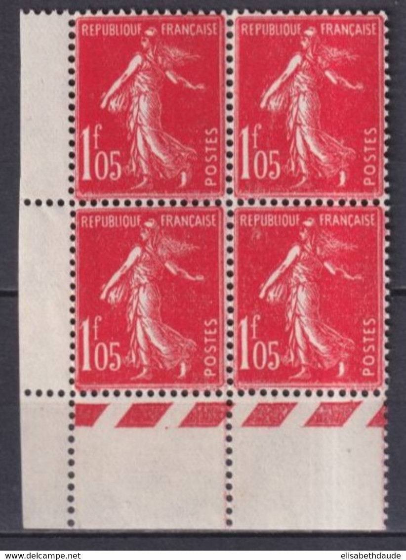 1924 - SEMEUSES - YVERT N° 195 ** MNH BLOCS De 4 ! - 1906-38 Semeuse Camée