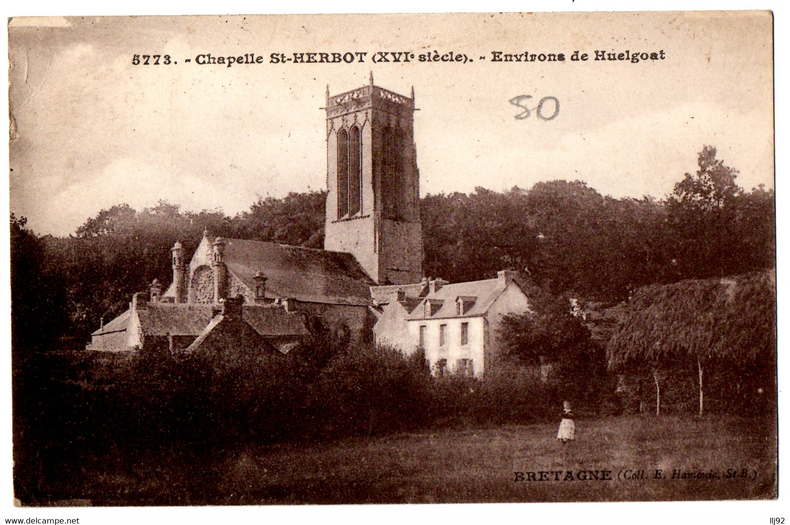 CPA 29 - PLONEVEZ Du FAOU (Finistère) - 5773. Chapelle St-Herbot (XVIe Siècle), Environs De Huelgoat - Plonevez-du-Faou