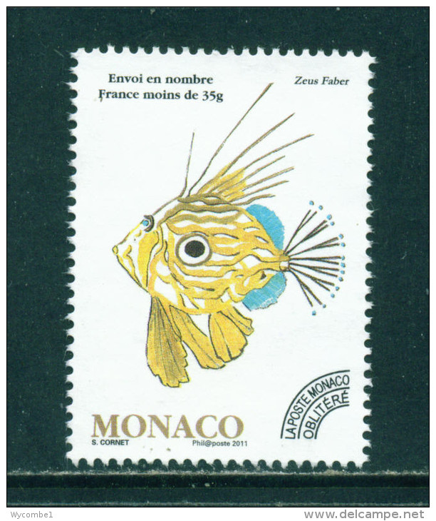 MONACO - 2011  Fish  Precancel  No Value Indicated  Used As Scan - Oblitérés