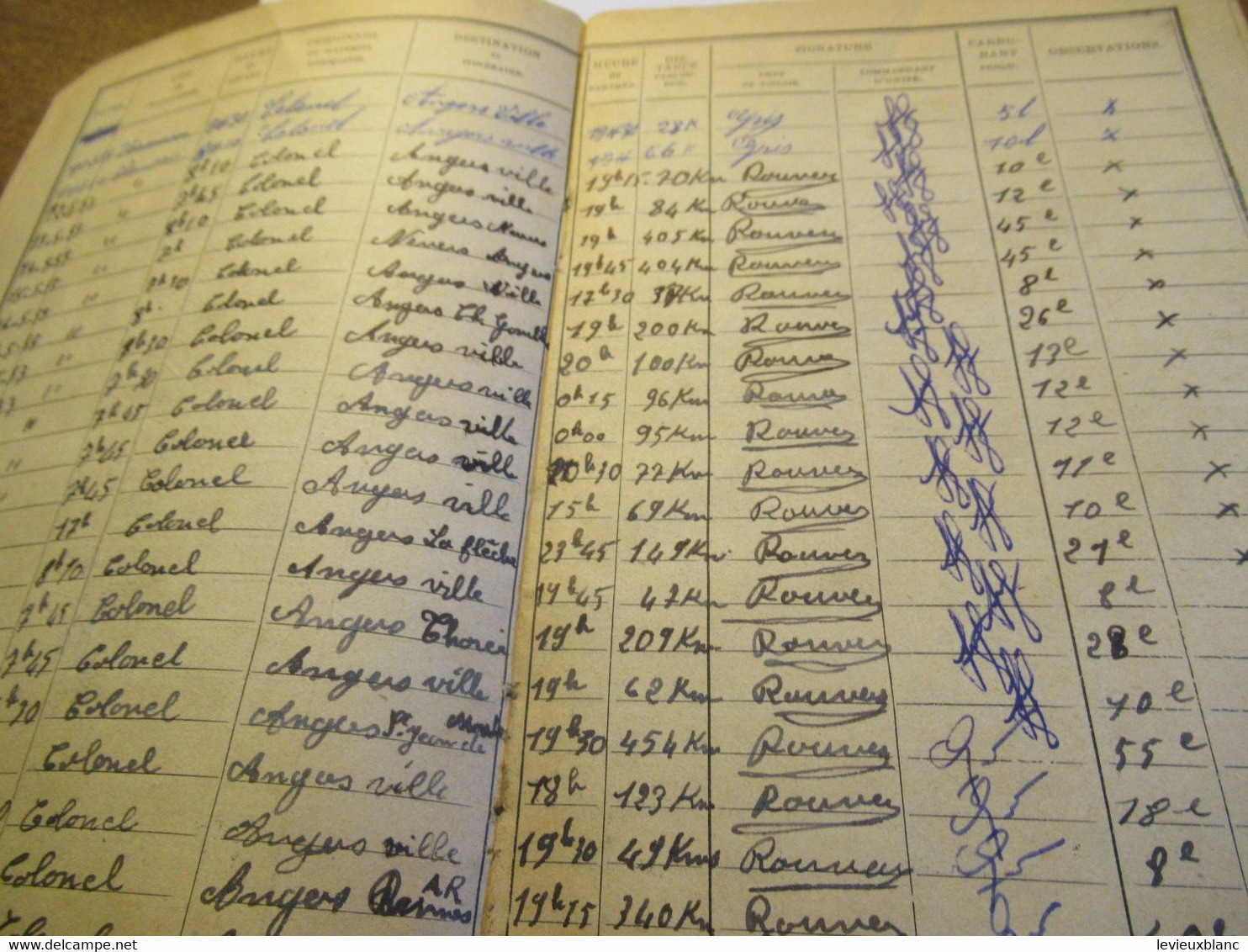 Livret D'itinéraires  Et De Personnes Transportées/IIIéme Région Militaire/6éme Régt   Du Génie/1953              AEC241 - Documents