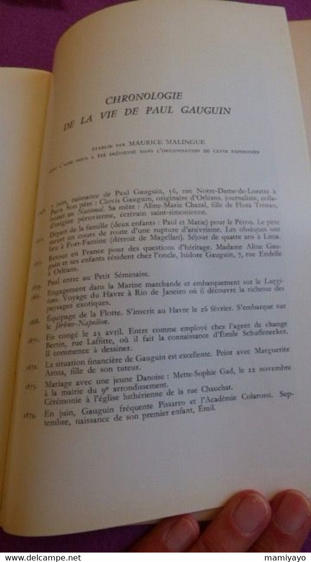 CENT OEUVRES DE GAUGUIN - Catalogue d'exposition ,Paris -R.Nacenta