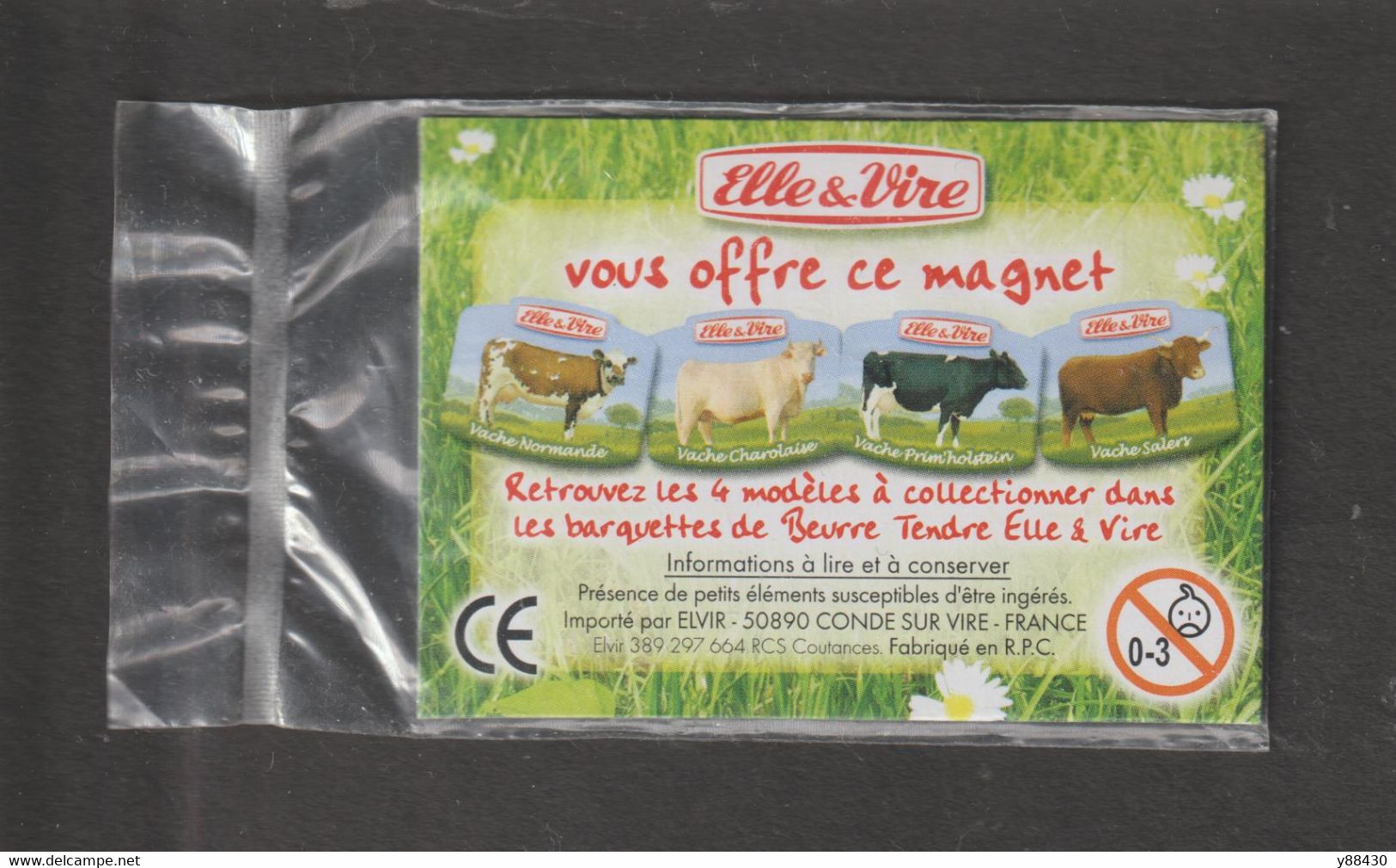 MAGNET - ELLE & VIRE - Vache Normande - Les Produits Laitiers - Voir Les 2 Scan - Advertising