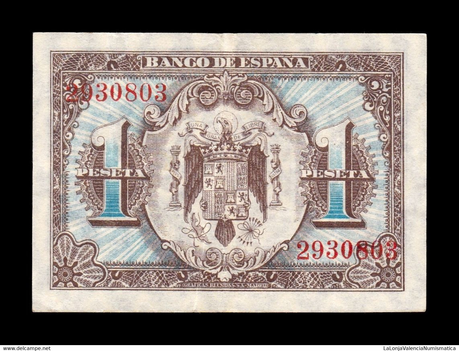 España Spain 1 Peseta Hernán Cortés 1940 Pick 121 Sin Serie T.803 EBC/+ XF/+ - 1-2 Pesetas