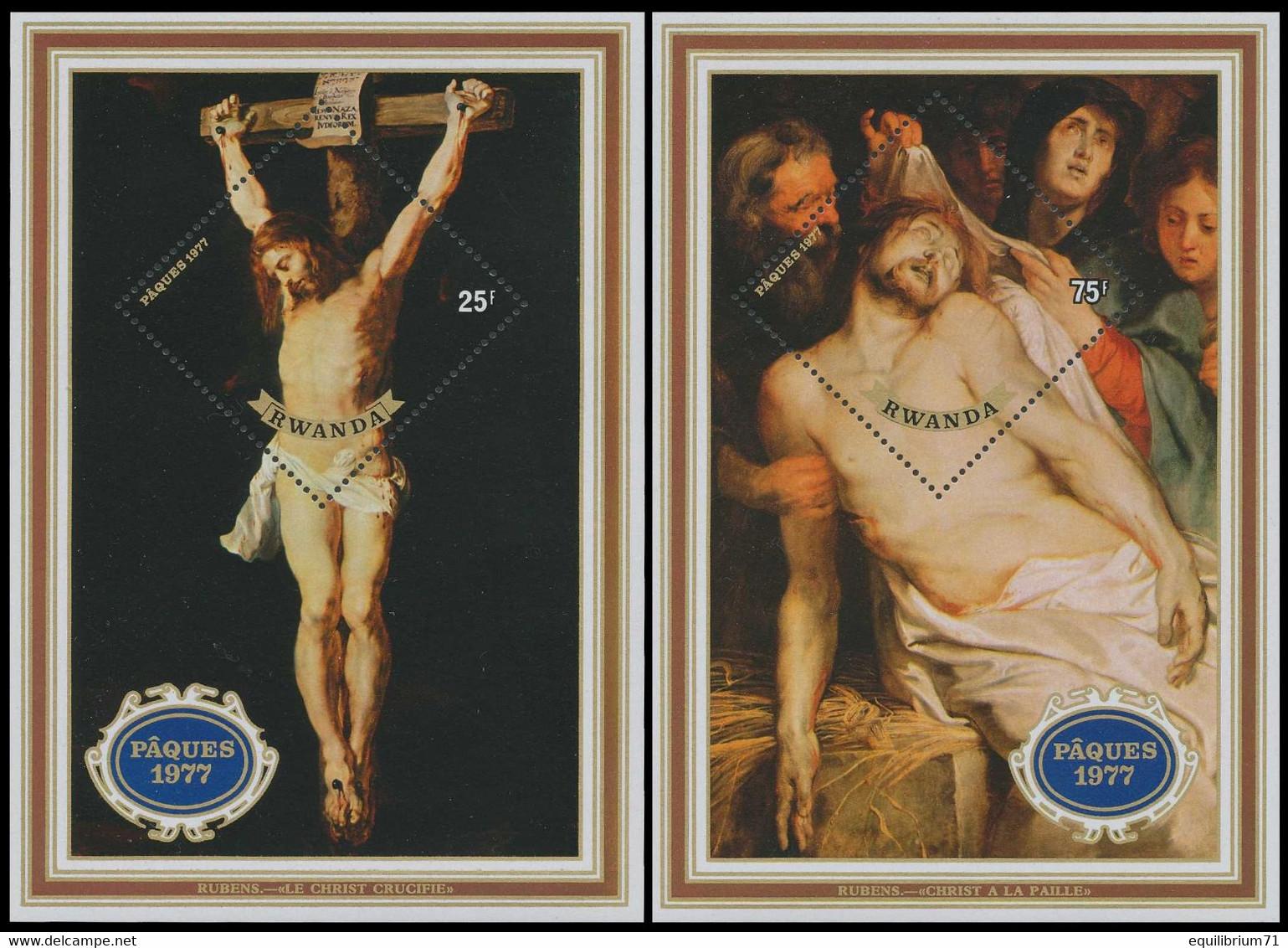 BL70/71**(801/802) - Pâques Tableaux De/Passen Schilderijen Van/Ostern Gemälde Von/Easter Paintings Of (P.P.Rubens) - Cuadros