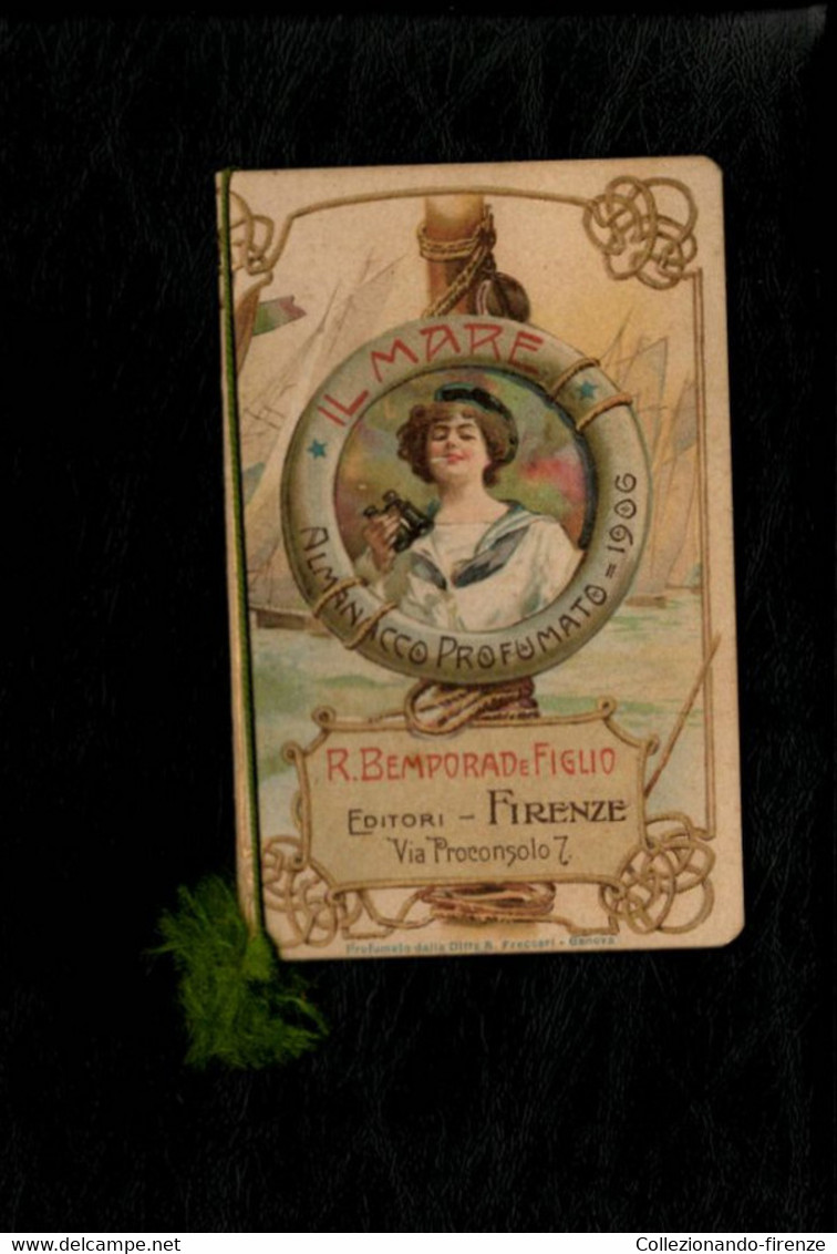 Calendarietto Almanacco Profumato 1906 Il Mare Bemporad Firenze - Formato Grande : 1901-20
