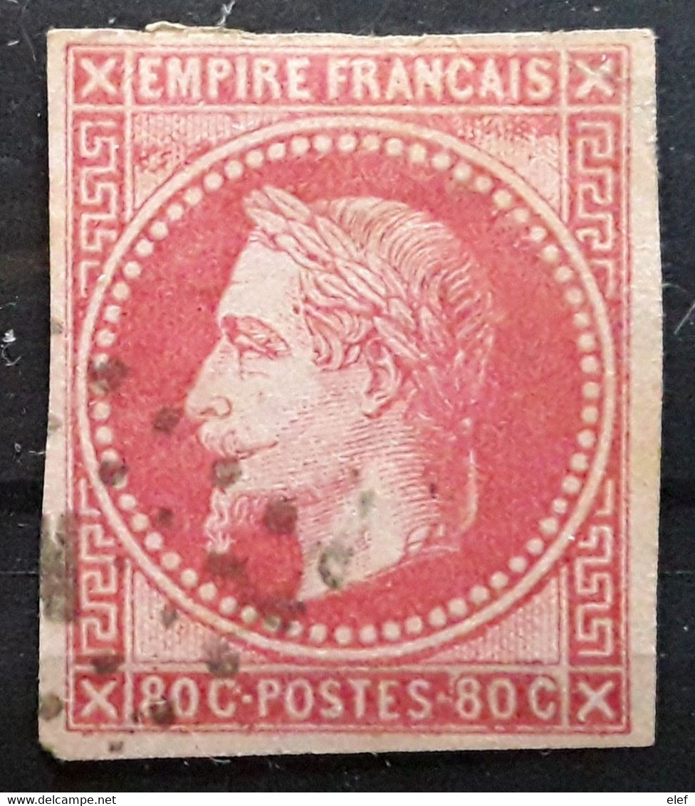 Colonies Générales Type EMPIRE LAURÉ NAPOLEON III, Yvert 10, 80 C Rose VIF Obl LOSANGE Partiel OCN Océanie,  TB RARE - Napoléon III