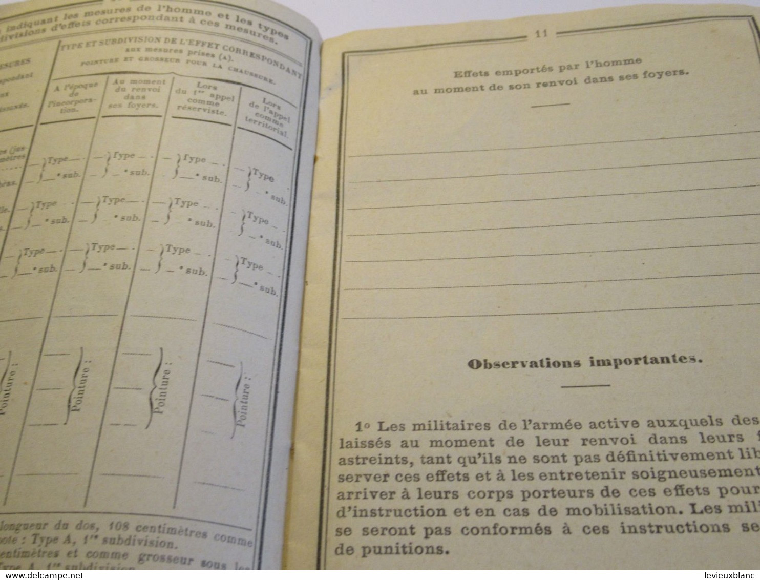 Livret Militaire/Classe 1902/Duplicata/Louis Fouetillon/126éme Régiment d'Infanterie Subdivision BRIVE/1915     POIL2201