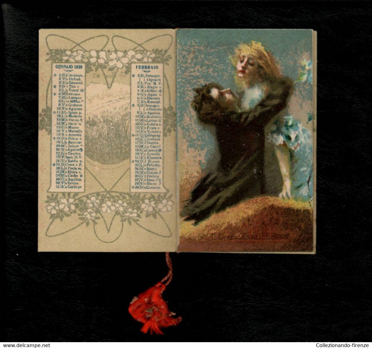 Calendarietto 1920 La Danza Degli Amori Albani - Petit Format : 1901-20