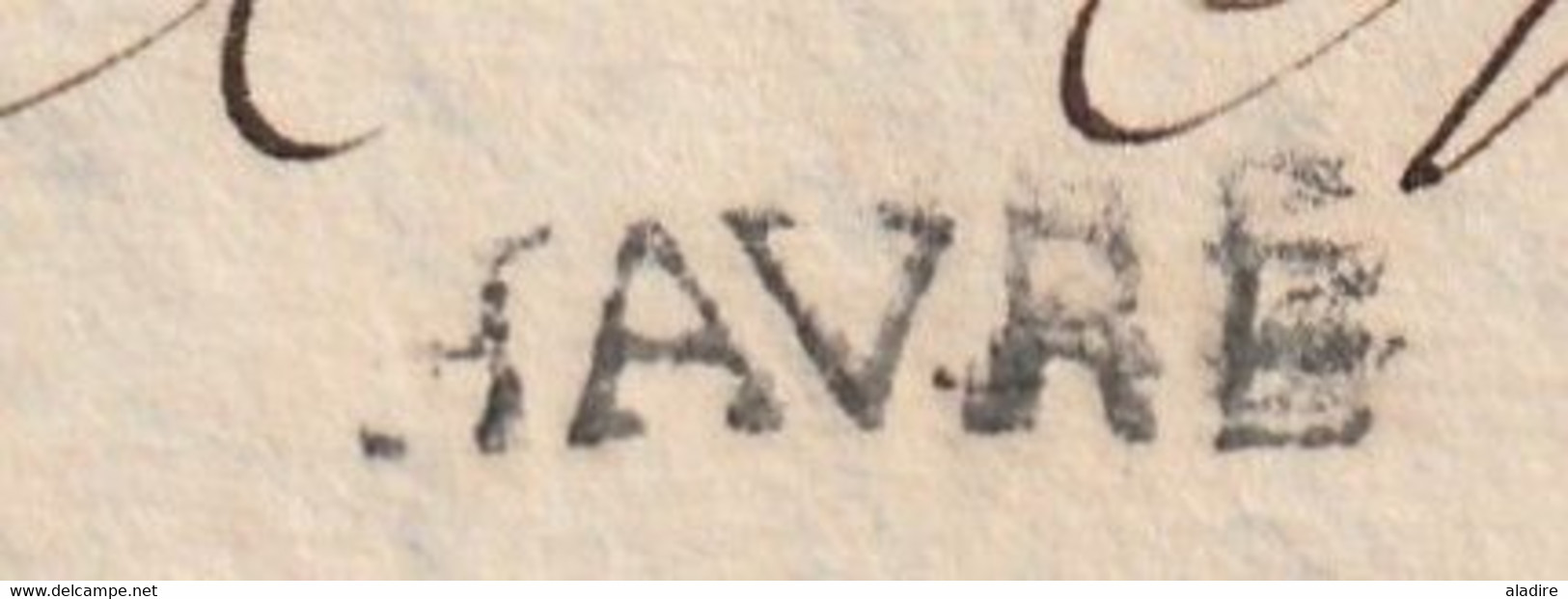 1763 - Marque Postale HAVRE Courbe Sur Lettre Pliée Avec Correspondance De 2 Pages Vers ROUEN - Louis XV - 1701-1800: Précurseurs XVIII