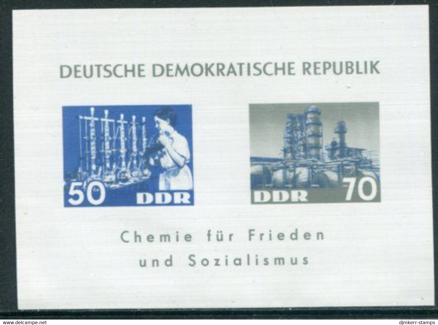 DDR / E. GERMANY 1963 Chemical Industry Block MNH / **  Michel  Block 18 - Nuevos