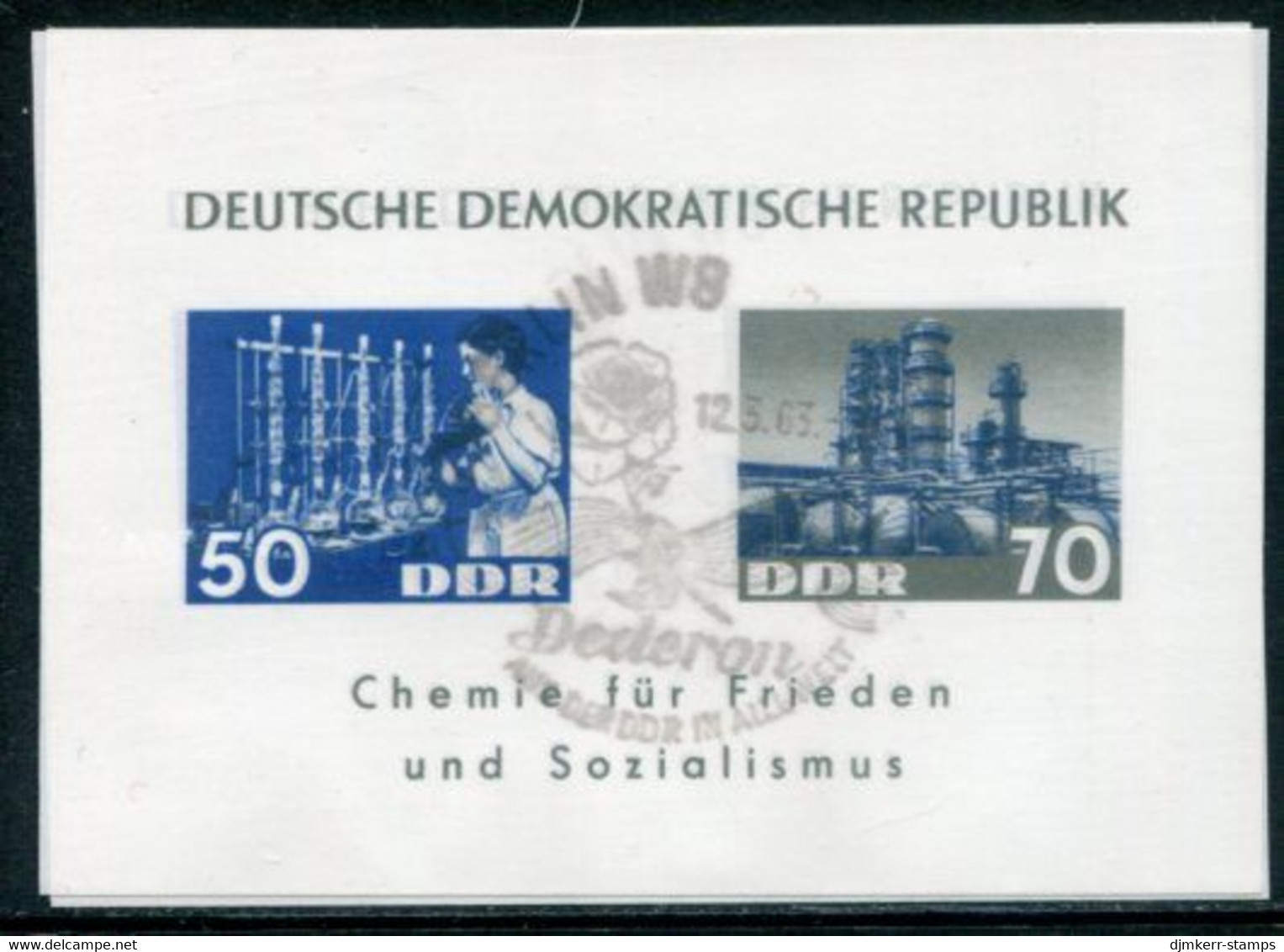 DDR / E. GERMANY 1963 Chemical Industry Block Used.  Michel  Block 18 - Used Stamps