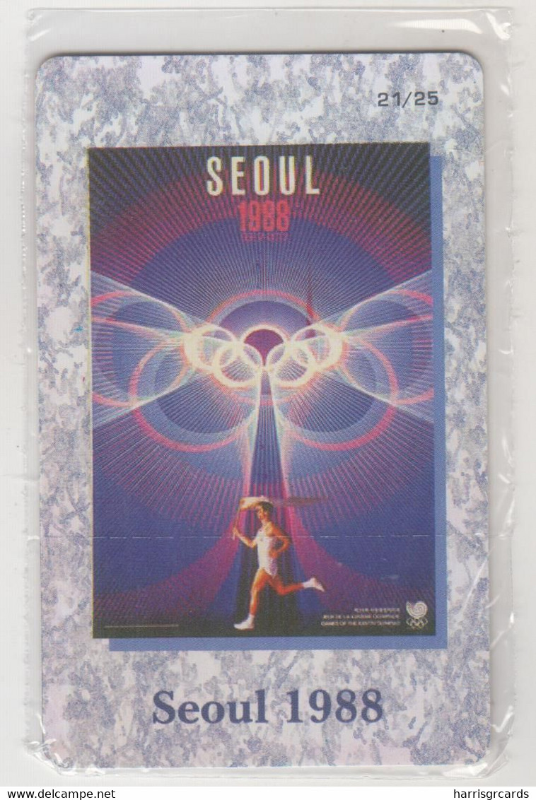 GREECE - 24th Olympic Games Seoul 1988, 21/26, DNA Interconnect Promotion Prepaid Card, Tirage 80.000, Mint - Grèce