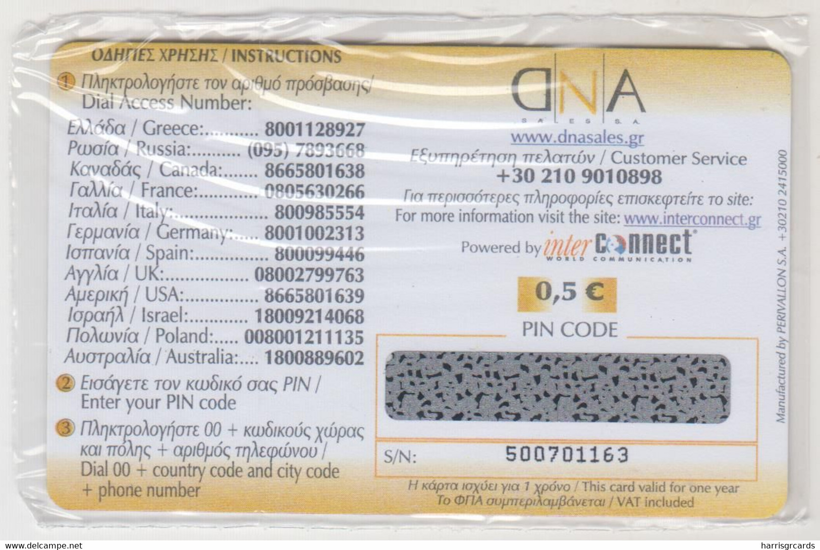 GREECE - 24th Olympic Games Seoul 1988, 21/26, DNA Interconnect Promotion Prepaid Card, Tirage 80.000, Mint - Grèce