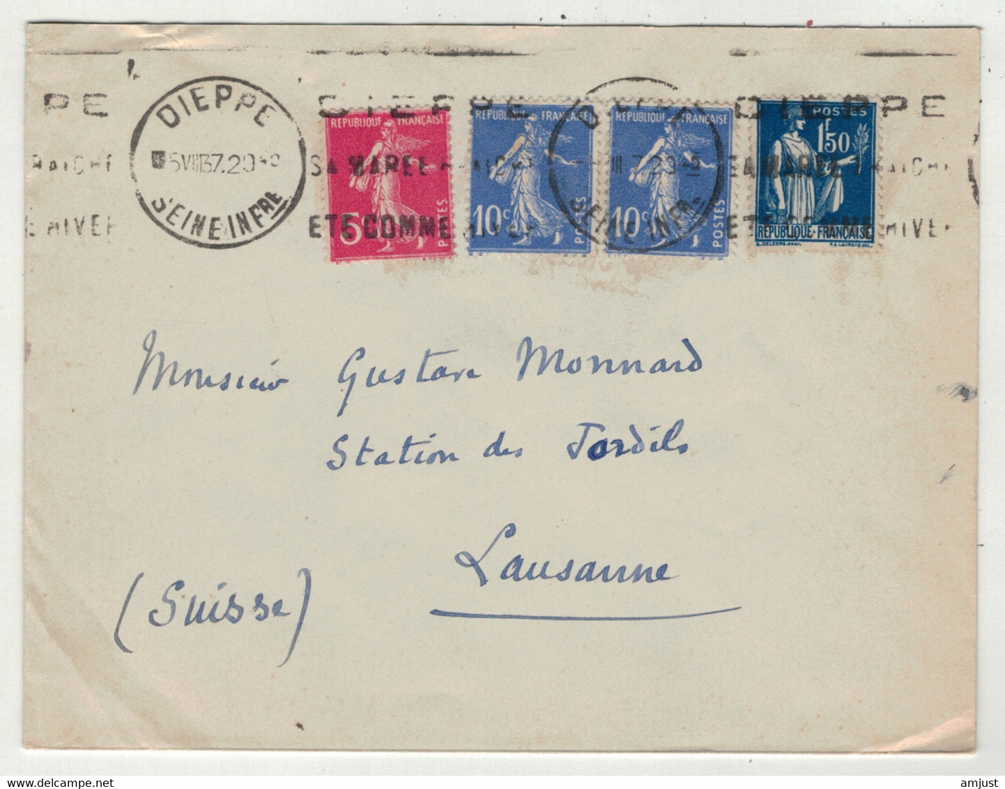 France // 1900-1945 // Lettre Pour La Suisse - Cartas & Documentos