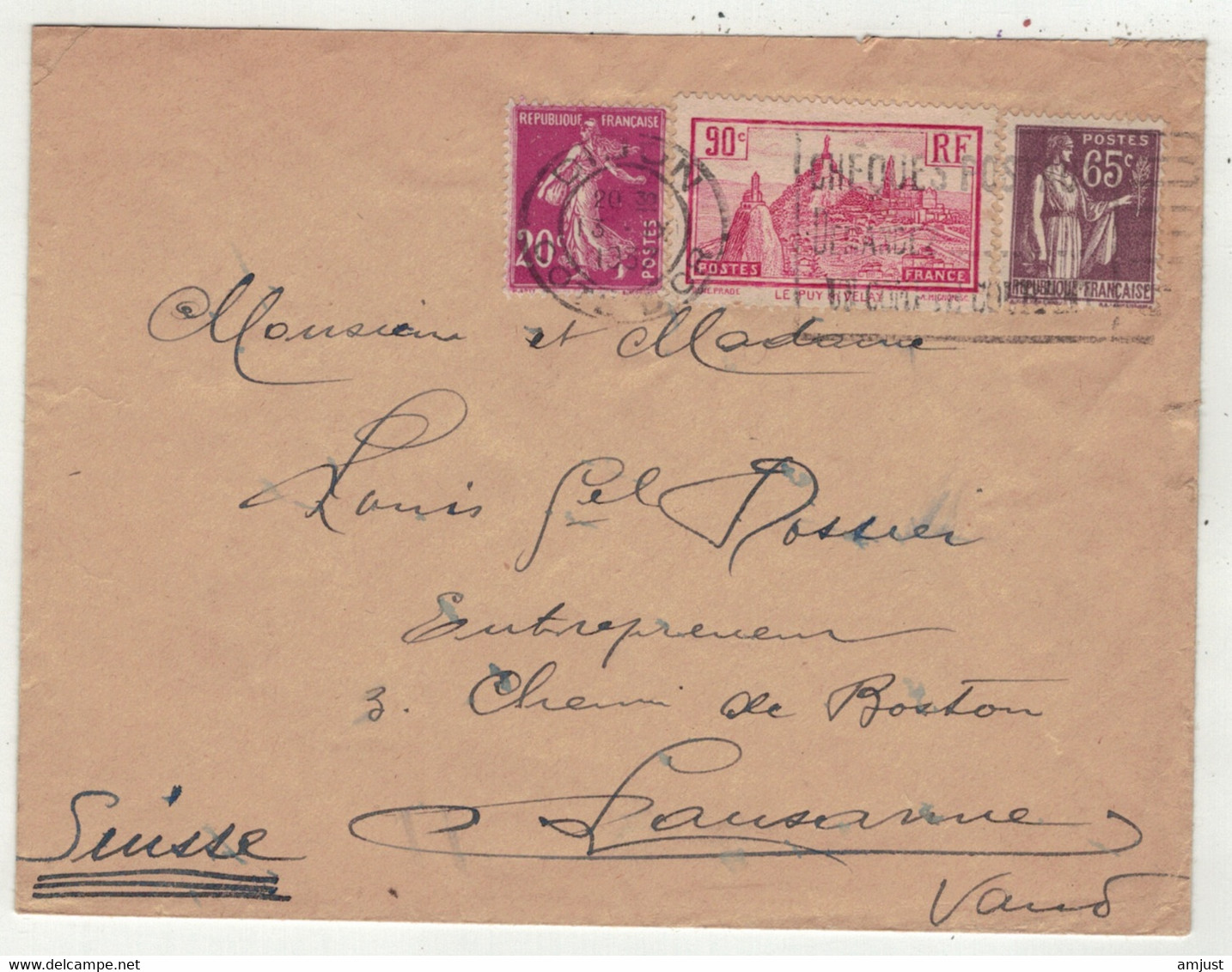 France // 1900-1945 // Lettre Pour La Suisse - Covers & Documents