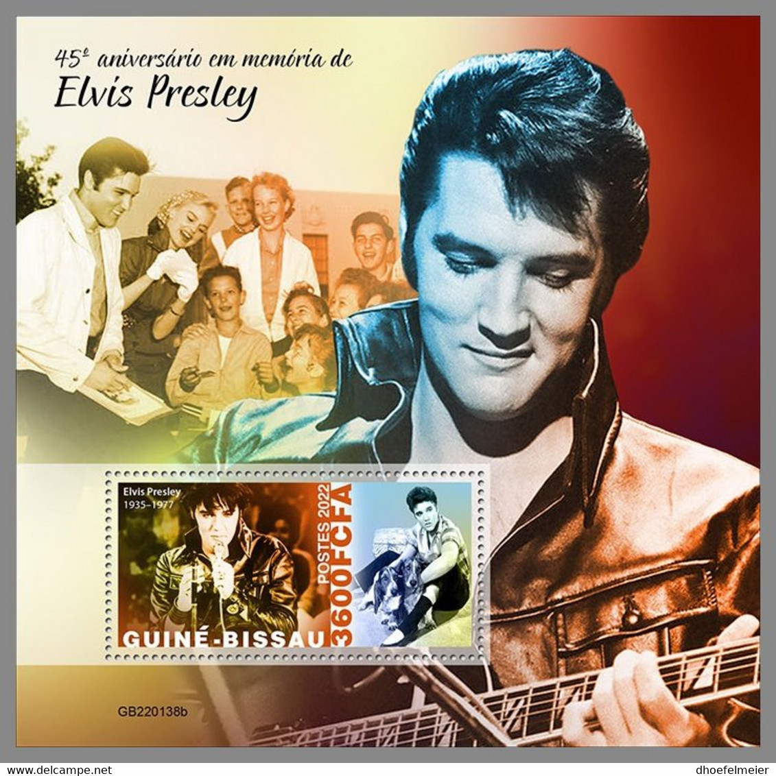 GUINEA BISSAU 2022 MNH Elvis Presley S/S - IMPERFORATED - DHQ2244 - Elvis Presley