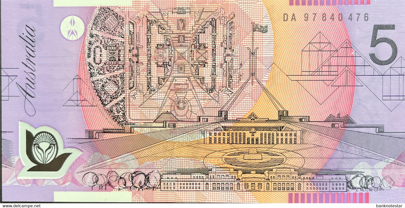 Australia 5 Dollars, P-51c (4.2.1991) - EF/XF - 1992-2001 (polymer Notes)