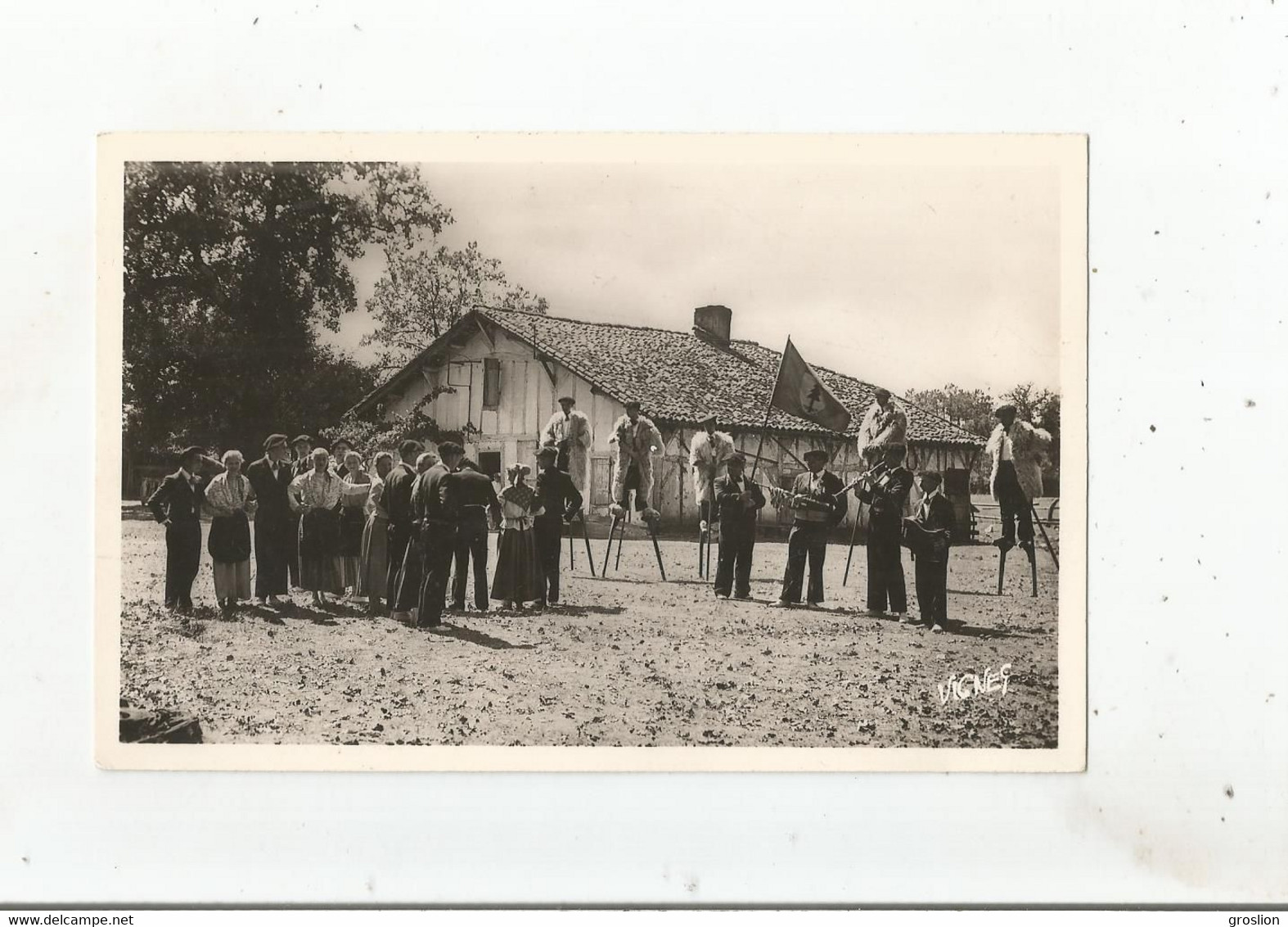 MORCENX AU PAYS LANDAIS 27 SCENE LANDAISE AVEC LOUS CIGALOUNS - Morcenx