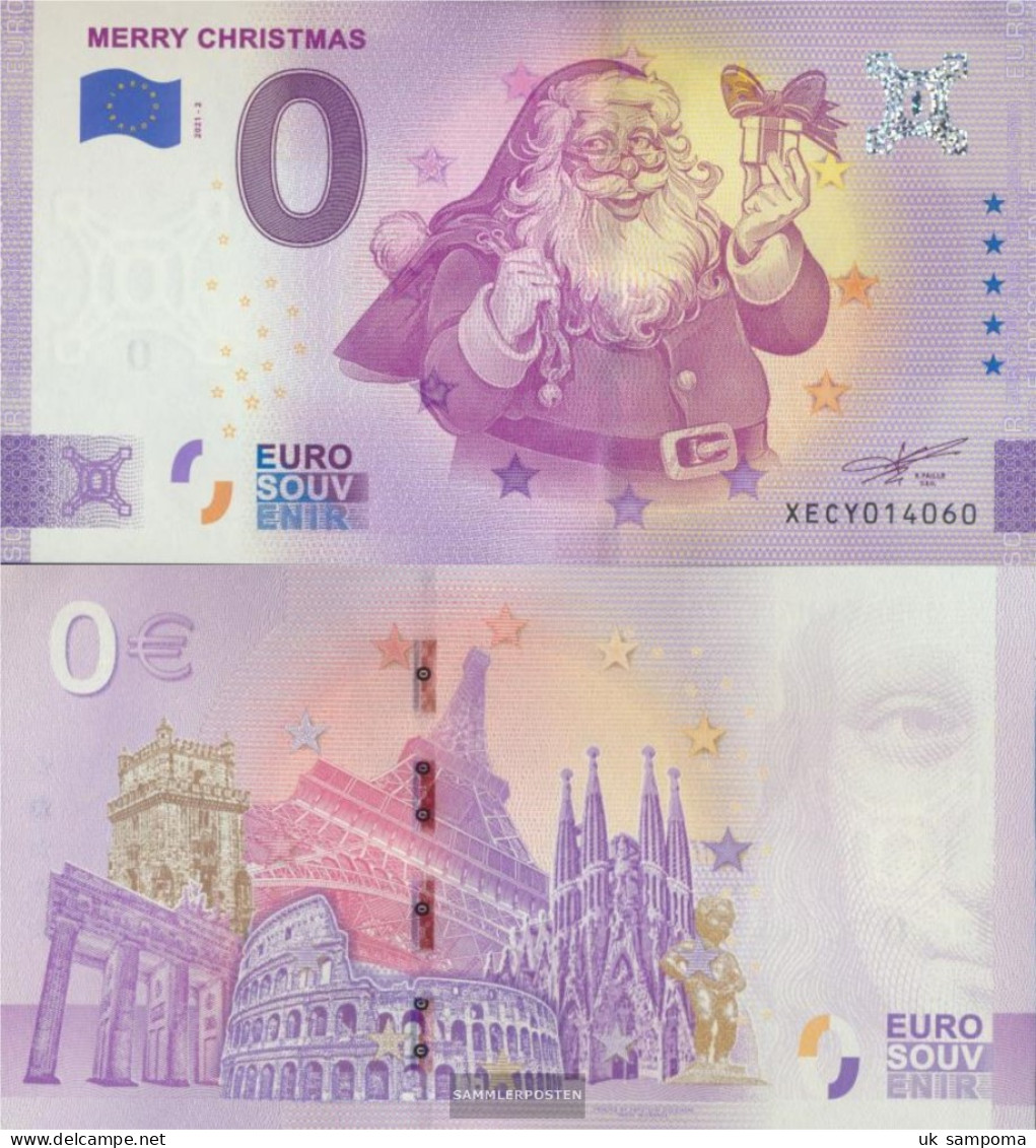 All World Souvenirschein Merry Christmas Uncirculated 2020 0 Euro Merry Christmas - Kiloware - Banknoten