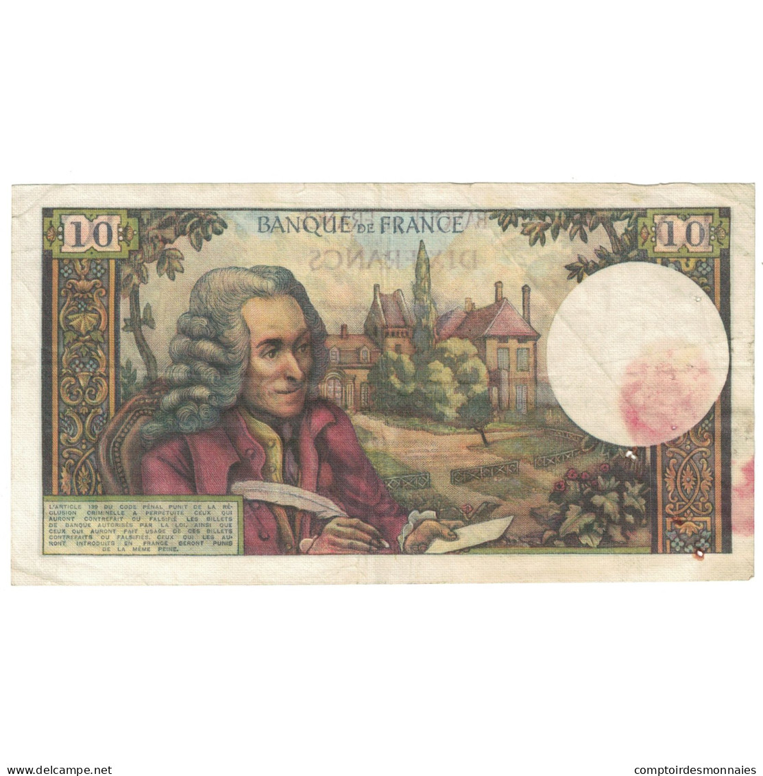 France, 10 Francs, Voltaire, 1966, W.264, TB, Fayette:62.23, KM:147b - 10 F 1963-1973 ''Voltaire''