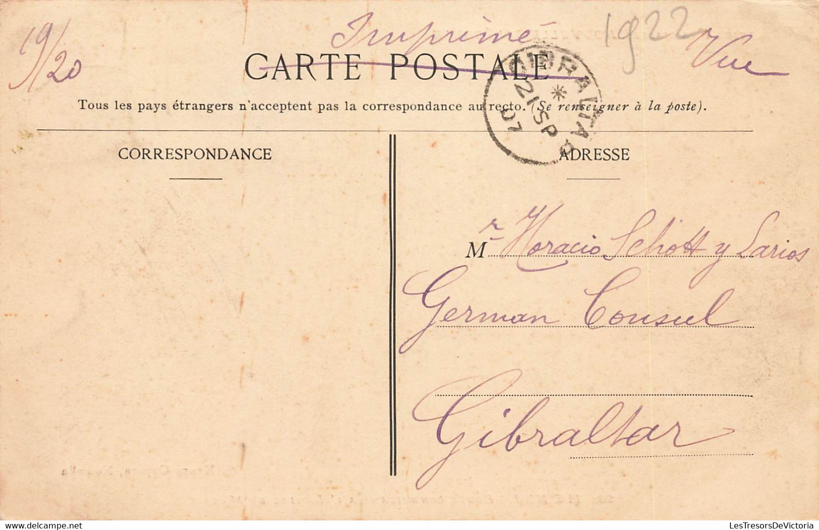 CPA NOUVELLE CALEDONIE - Ile Nou - Route Conduisant A L'hopital Du Marais - Henry Caporn - Obl Gibraltar 1907 - Nouvelle-Calédonie