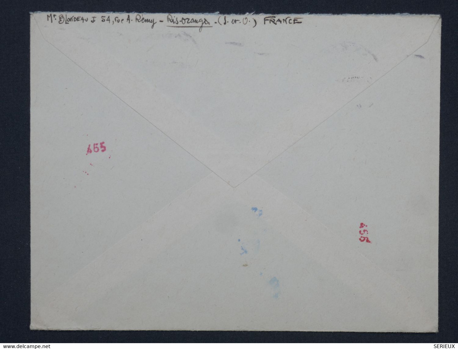 BI 2  FRANCE BELLE LETTRE RR    1943  PARIS A STEINBERGEN GERMANY +GRIFFE AE  ROUGE ++N° 583  AFFRANCH. PLAISANT - 1927-1959 Lettres & Documents
