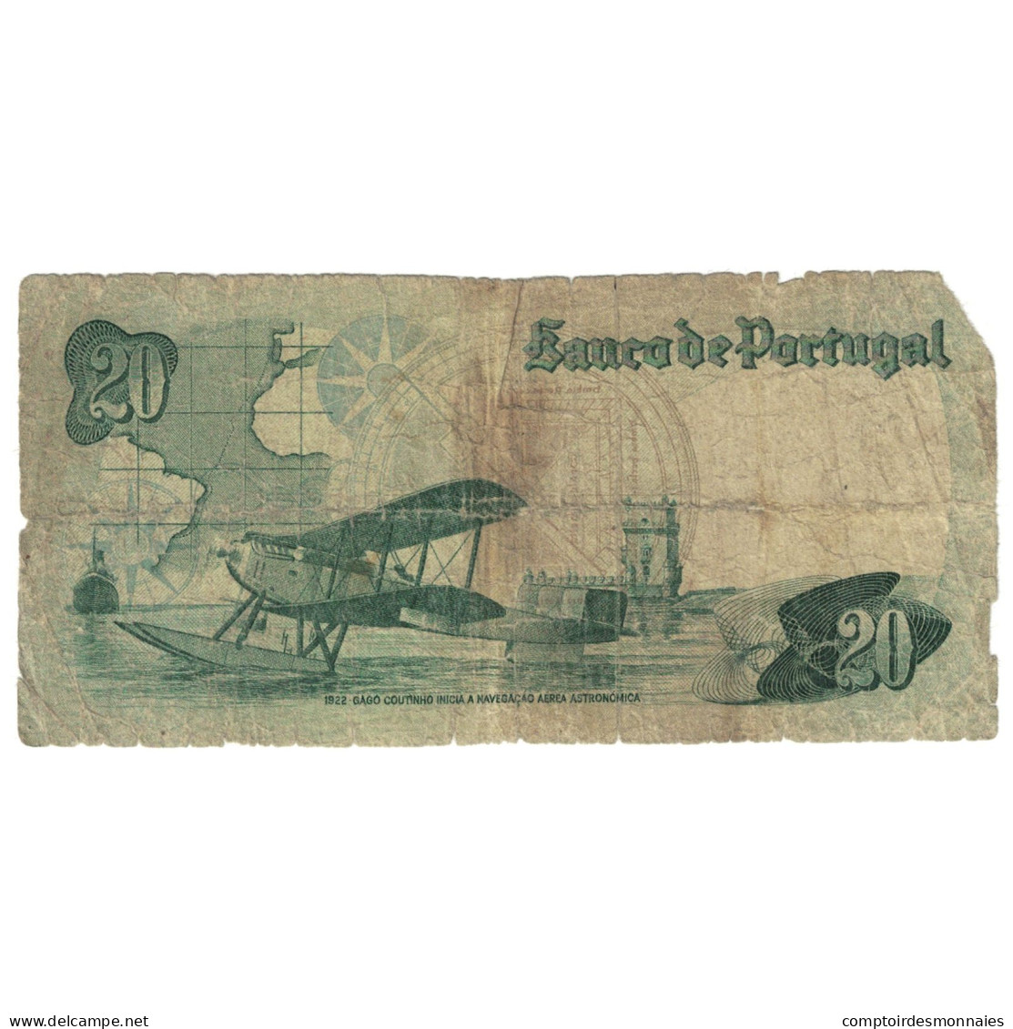 Billet, Portugal, 20 Escudos, 1978, 1978-10-04, KM:176b, AB - Portugal