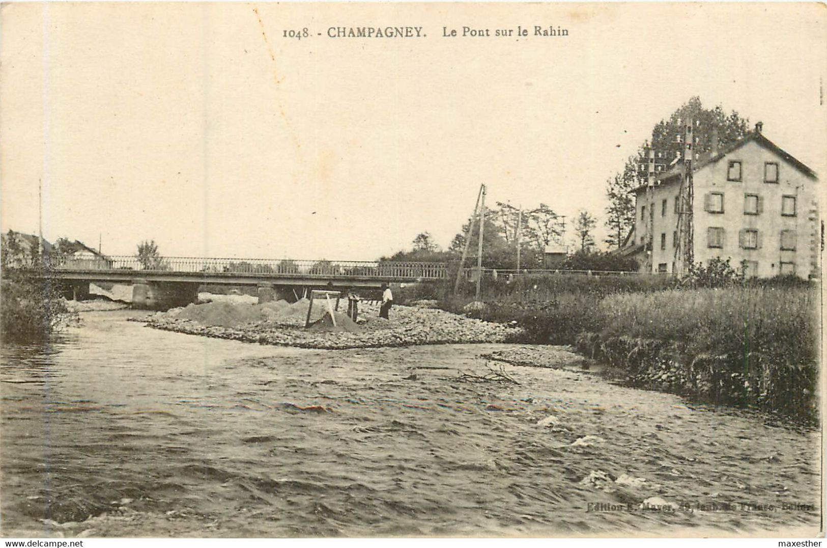 CHAMPAGNEY Le Pont Sur Le Rahin - Champagney