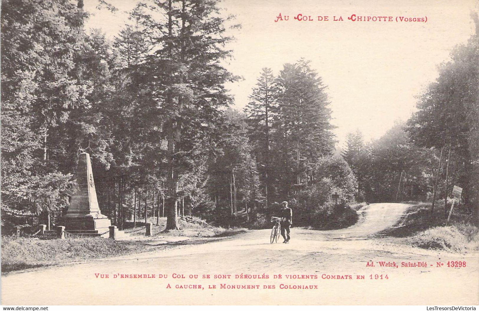 CPA France - Au Col De La Chipotte - Vosges - Vue D'ensemble Du Col Où Se Sont Déroulée De Violents Combats En 1914 - Saint Die
