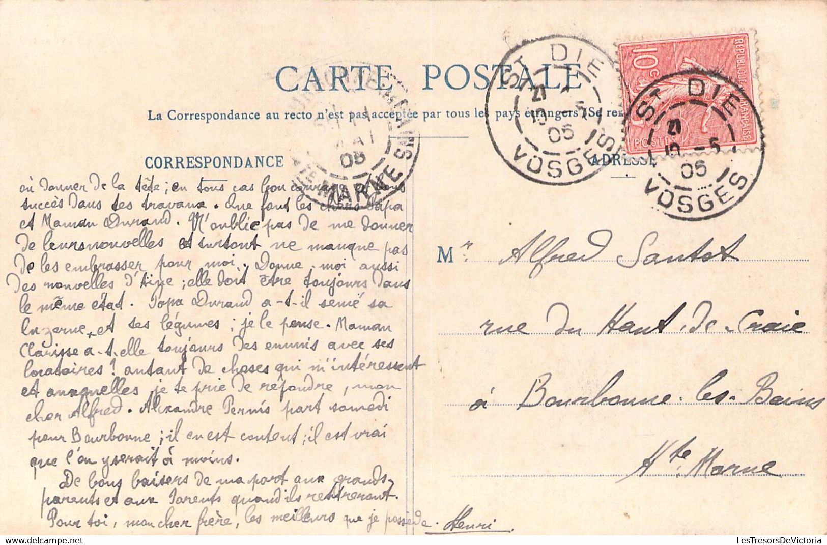 CPA France - Vosges - Saint Dié - Revue Militaire En Hiver Au Parc - Ad. Weick - Oblitérée 10 Mai 1905 - Neige - Saint Die