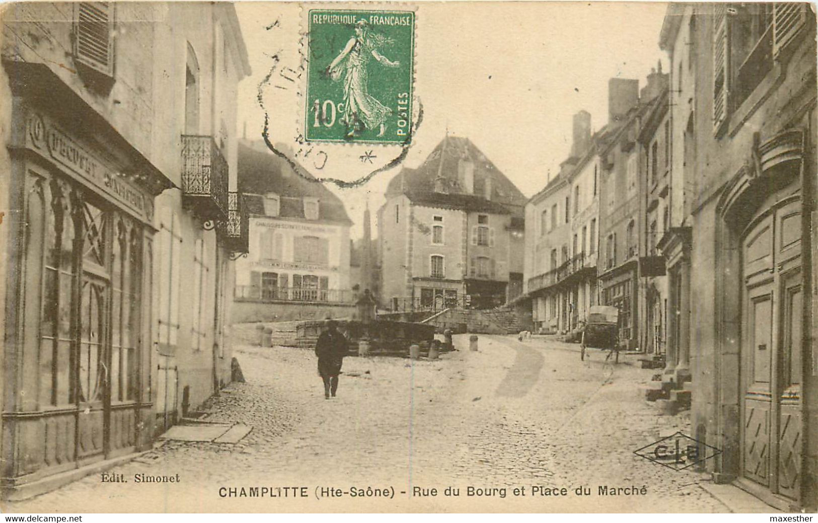 CHAMPLITTE Rue Du Bourg Et Place Du Marché - Champlitte