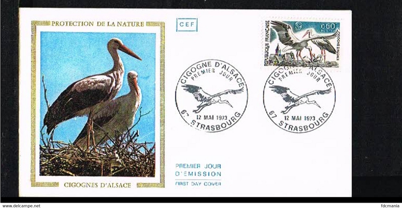 1973 - France FDC Mi. 1831 - Fauna & Animals - Birds - Stork [NK276] - 1970-1979