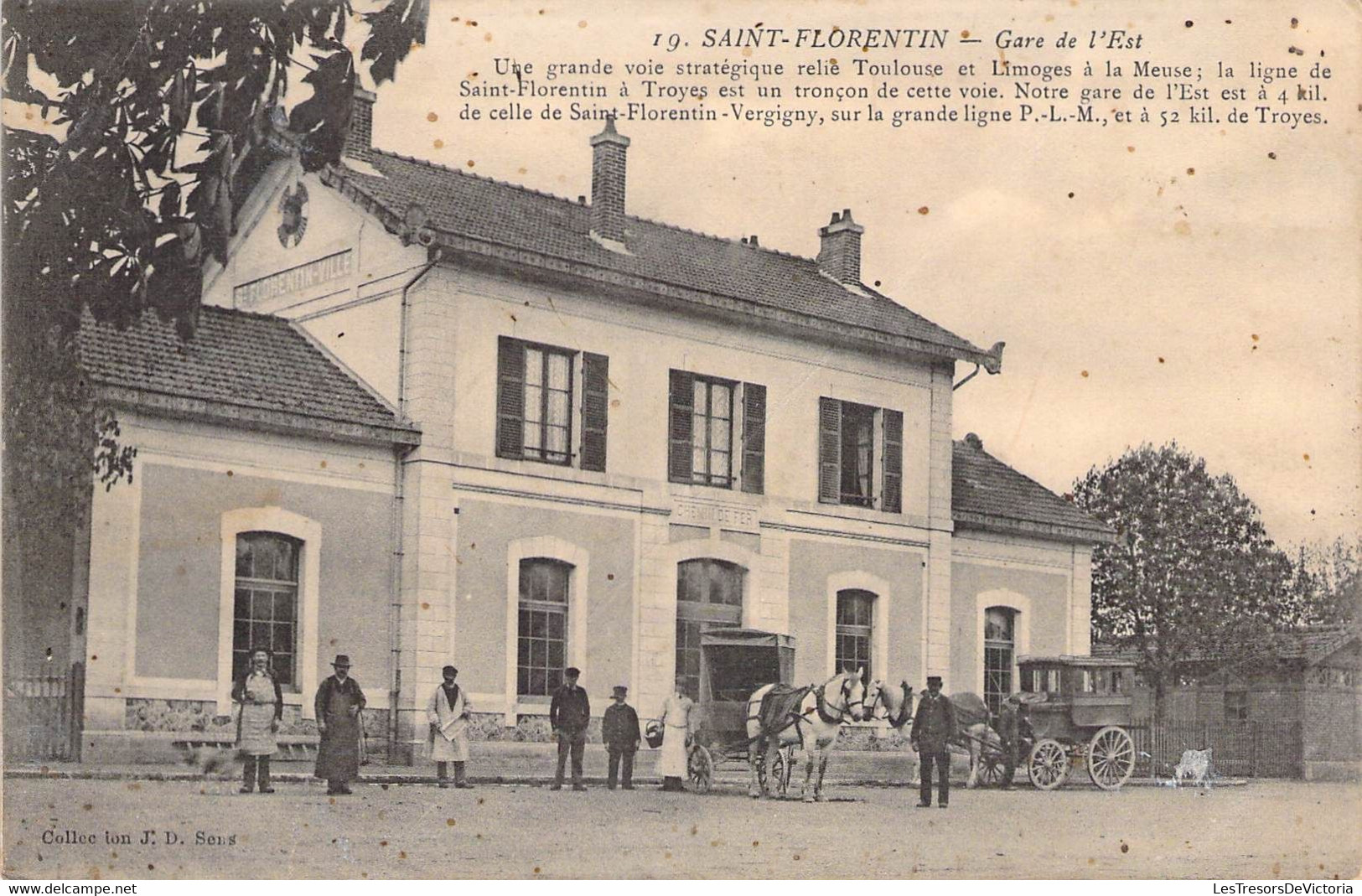 CPA France - Yonne - Saint Florentin - Gare De L'Est - Collection J. D. Sens - Août 1914 - Chevaux - Attelage - Animée - Saint Florentin