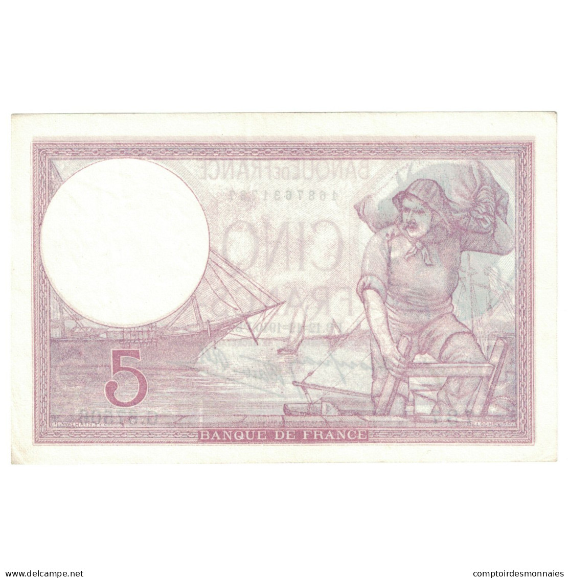 France, 5 Francs, Violet, 1940, G.67506, SPL+, Fayette:4.17, KM:83 - 5 F 1917-1940 ''Violet''