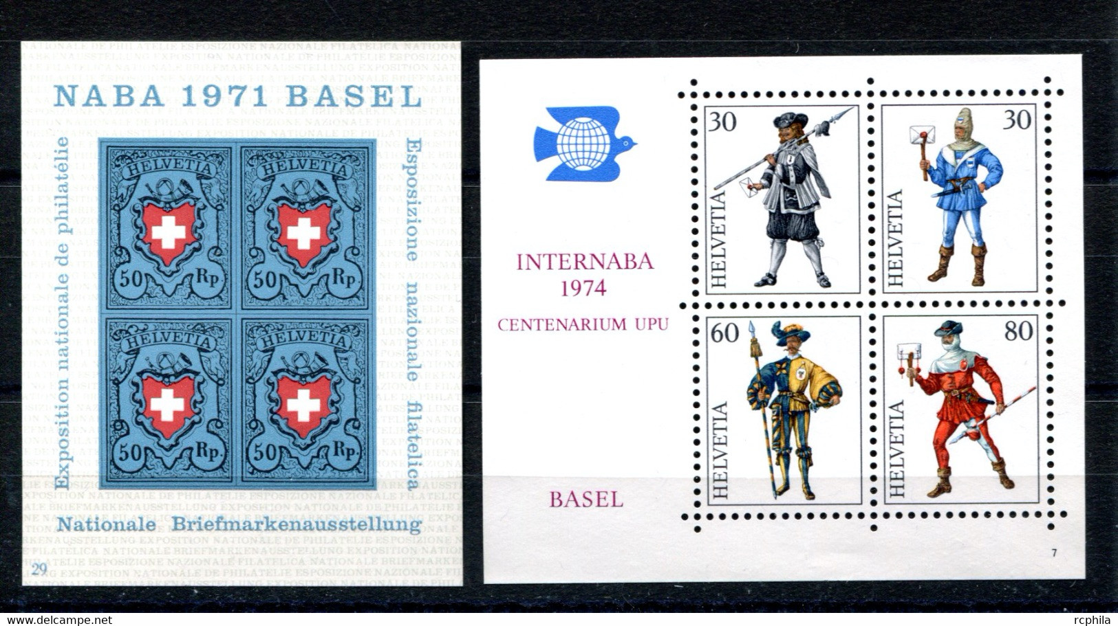 RC 24181 SUISSE COTE 10€ N° 21 / 22 - 2 BLOCS FEUILLETS NEUFS ** MNH TB - Blocks & Sheetlets & Panes