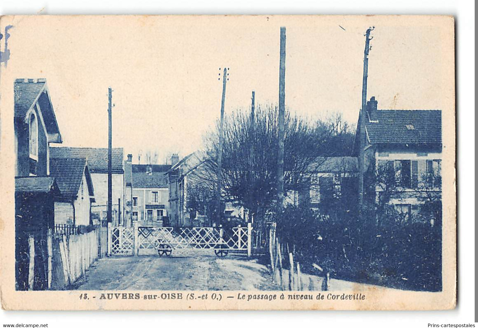 CPA 95 Auvers Sur Oise Le Passage à Niveau De Cordeville - Auvers Sur Oise