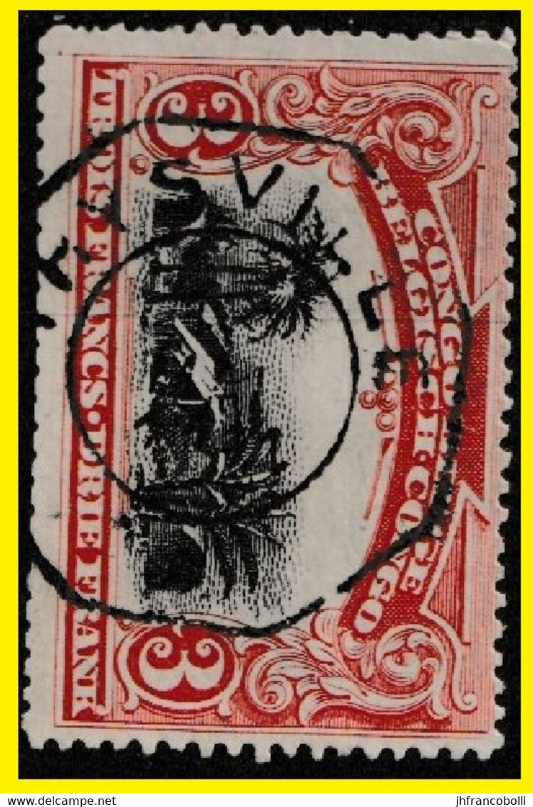 1910 BELGIAN CONGO / CONGO BELGE TELEGRAPH (octogonal + No Star) THYSVILLE ON COB 061 RED VILLAGE - Télégrammes