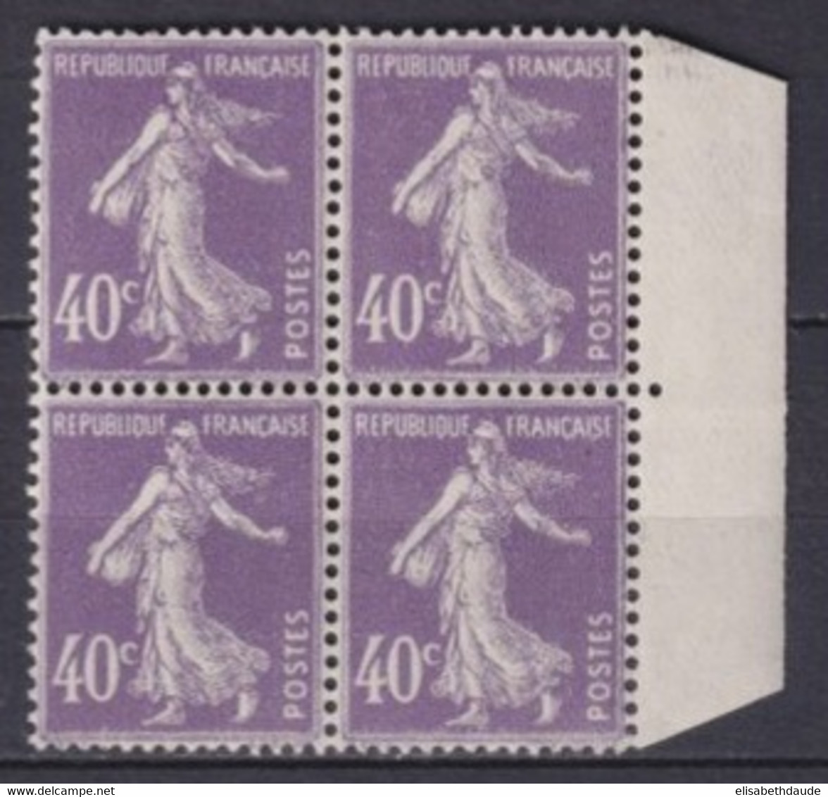 1927 - YVERT N° 236 BLOC De 4 ! ** MNH -  SEMEUSE - Neufs