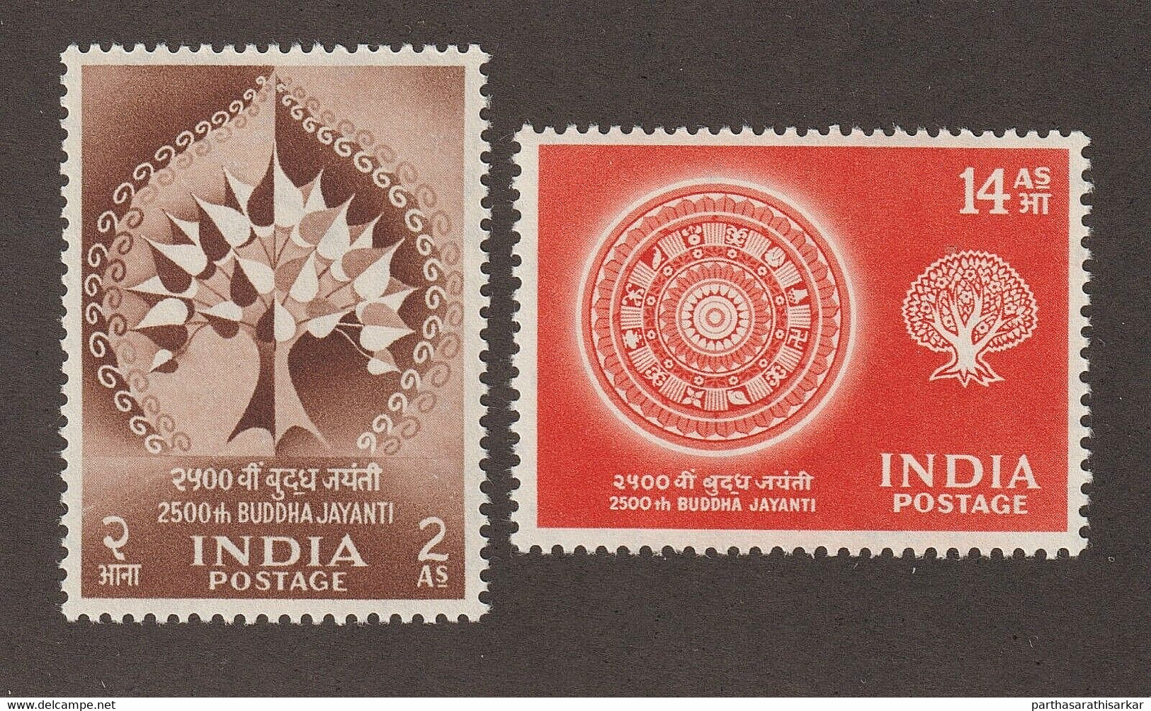 INDIA 1956 BUDDHA JAYANTI BUDDHISM COMPLETE SET MNH - Nuevos