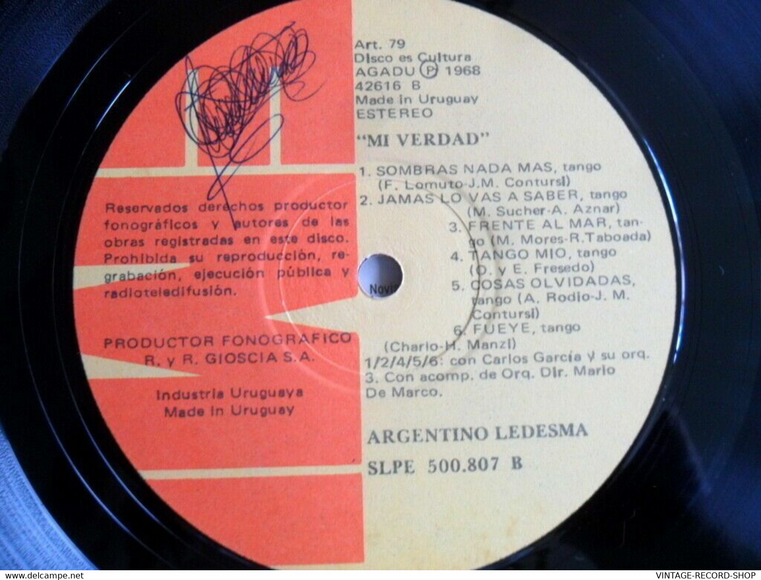 ARGENTINO LEDESMA *MI VERDAD* INV No: 152817 RELEASED DATE: 1968 - Autres - Musique Espagnole