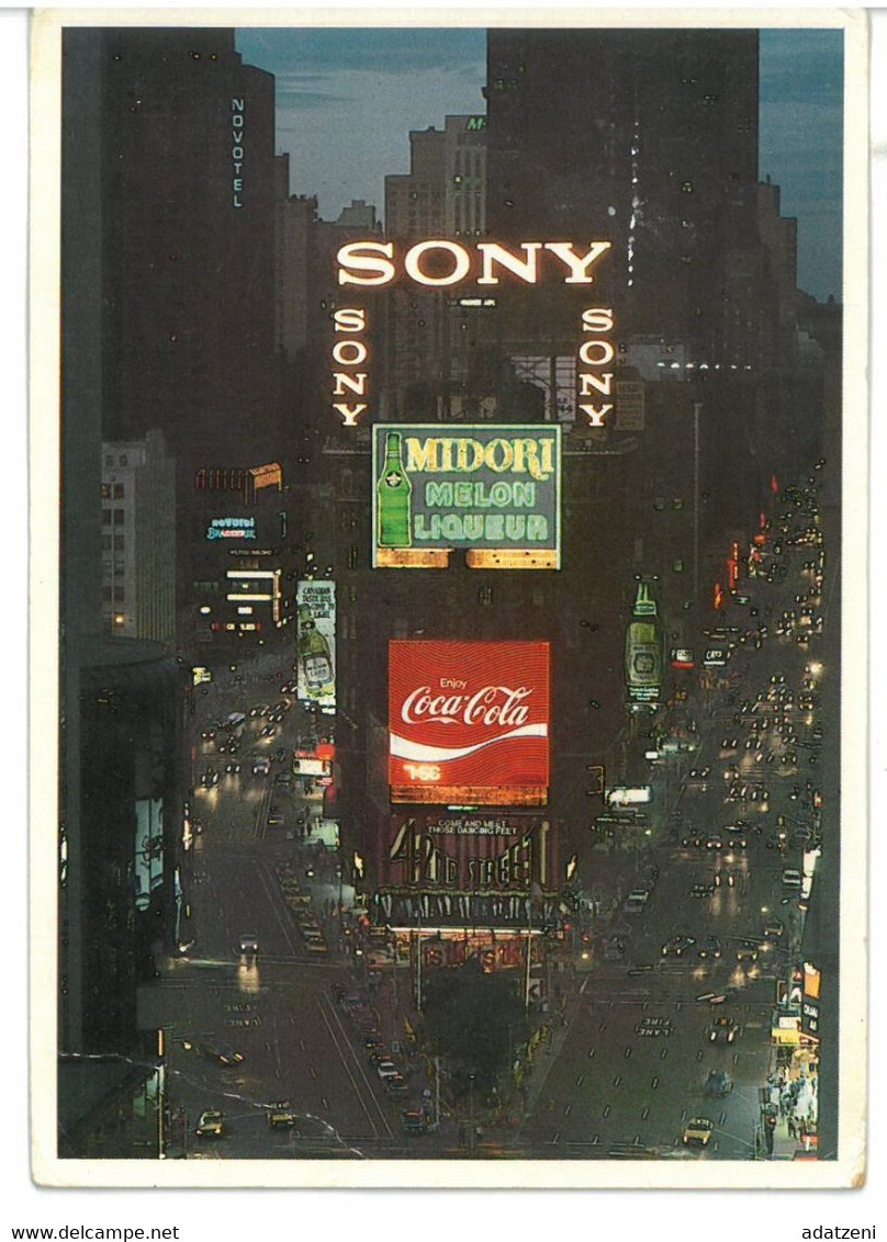 BR1367 New York City Times Square Viaggiata 1991 Verso Roma - Time Square