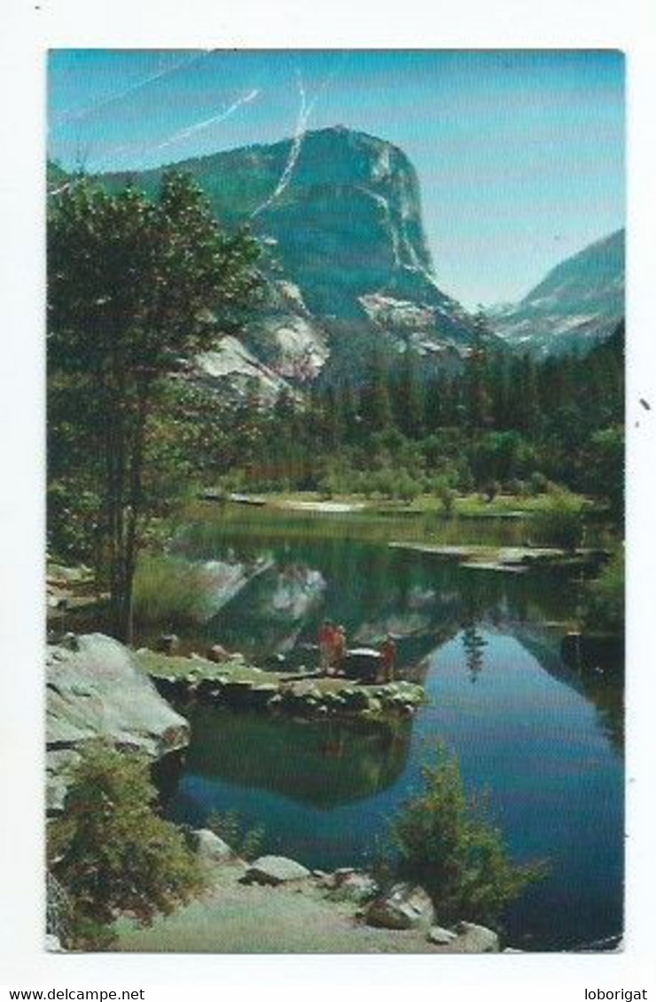 YOSEMITE NATIONAL PARK.- MIRROR LAKE AND MT. WATKINS.- CALIFORNIA.-  ( U.S.A.  ) - Yosemite