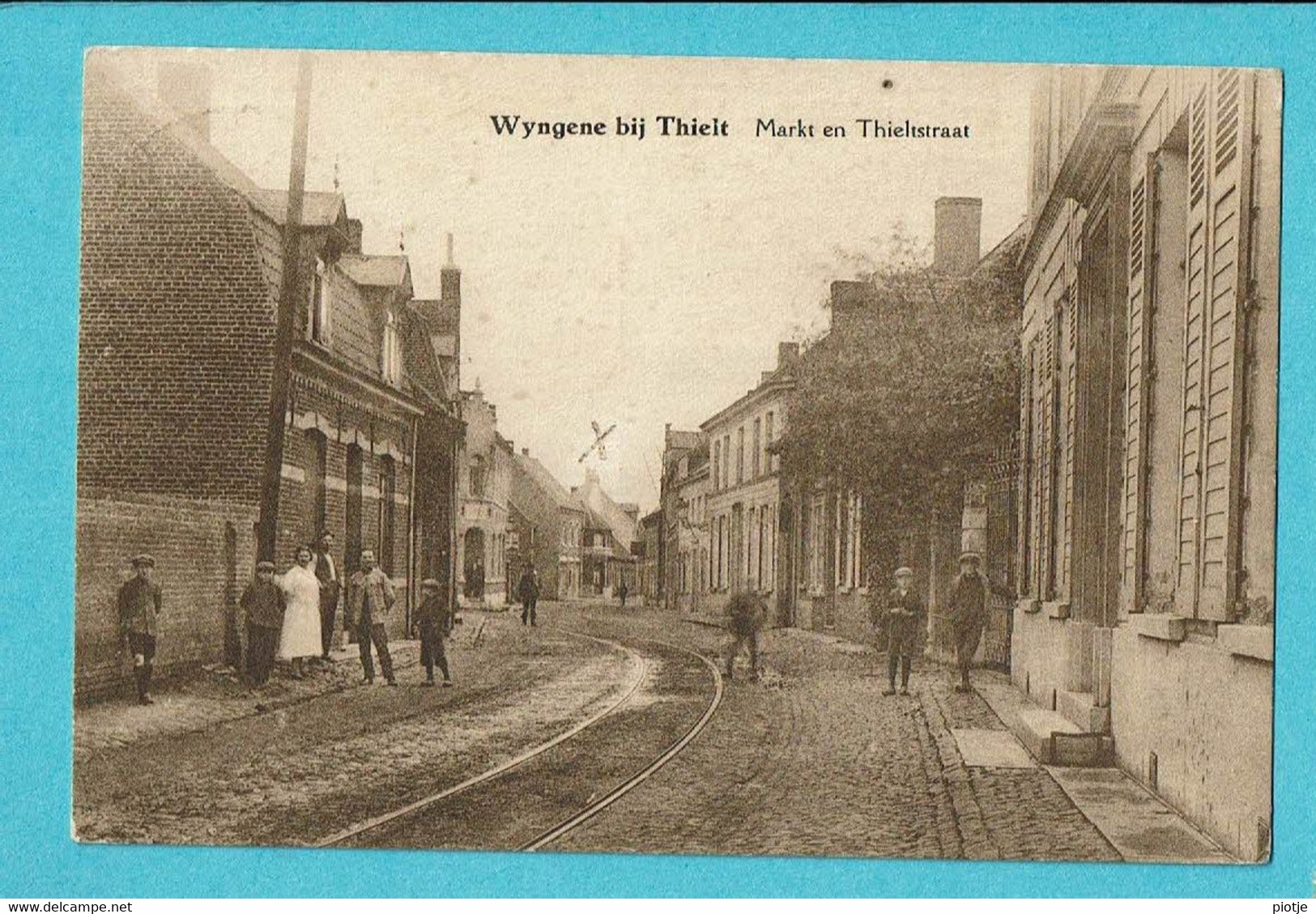 * Wingene - Wyngene (Tielt - West Vlaanderen) * (Uitg Drukker Anseeuw) Markt En Tieltstraat, Tramway, Animée, TOP - Wingene