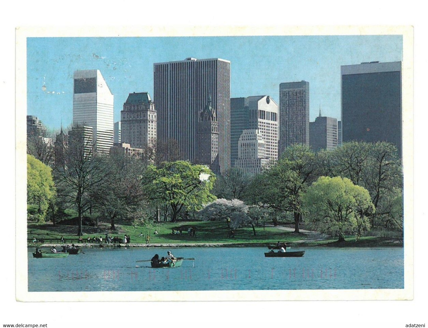 BR1375 New York Lake In Central Park Viaggiata 1993 Verso Roma - Central Park