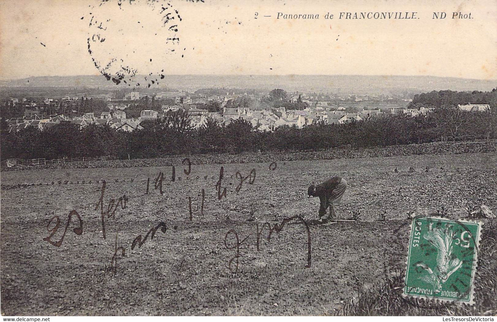 CPA France - Val D'Oise - Panorama De Franconville - N. D. Phot. - Oblitérée 24 Février 1913 - Animée - Champs - Franconville