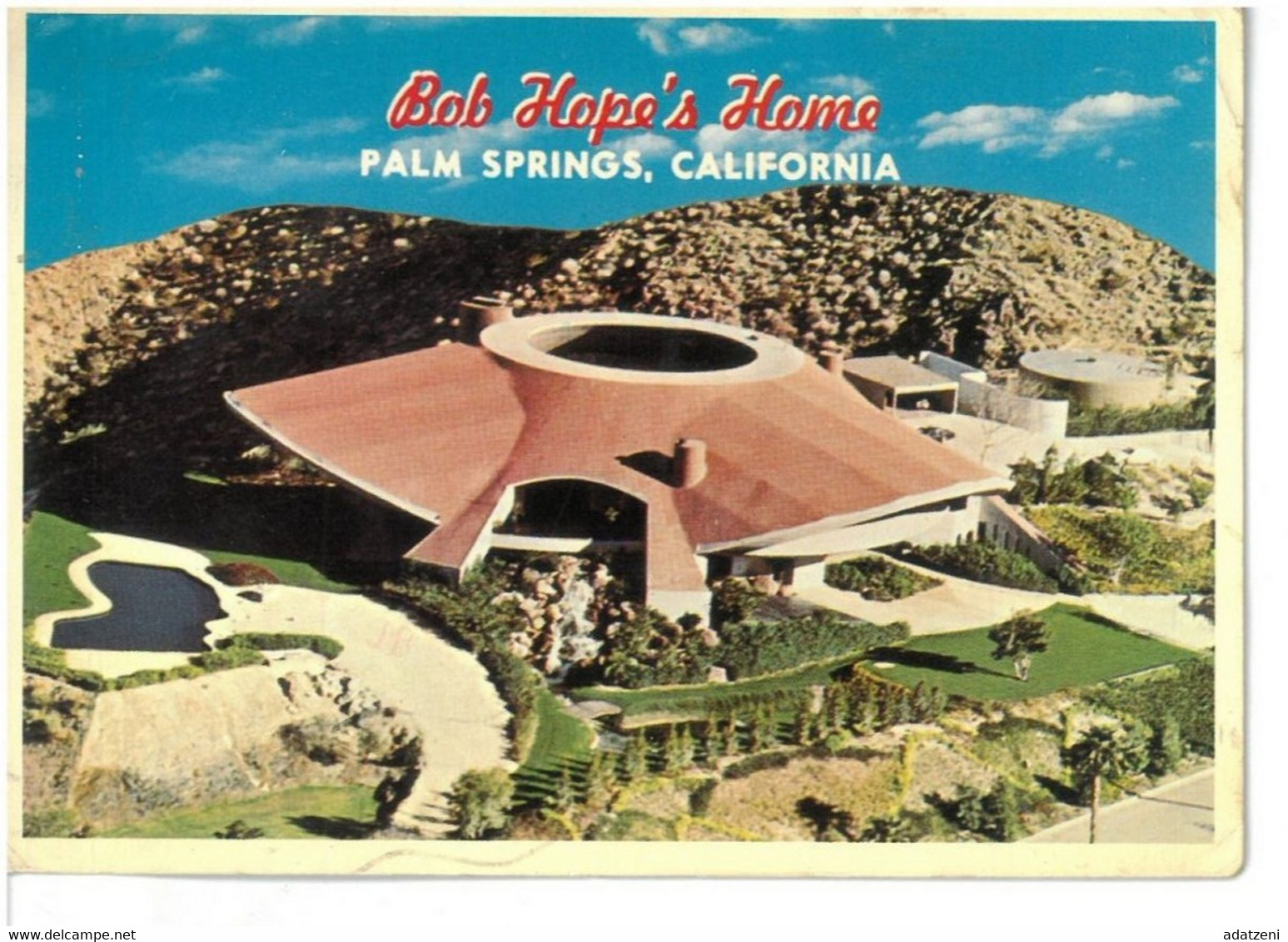 BR1376 California  Bob Hope’s Palm Springs Home Viaggiata Verso Roma - Palm Springs