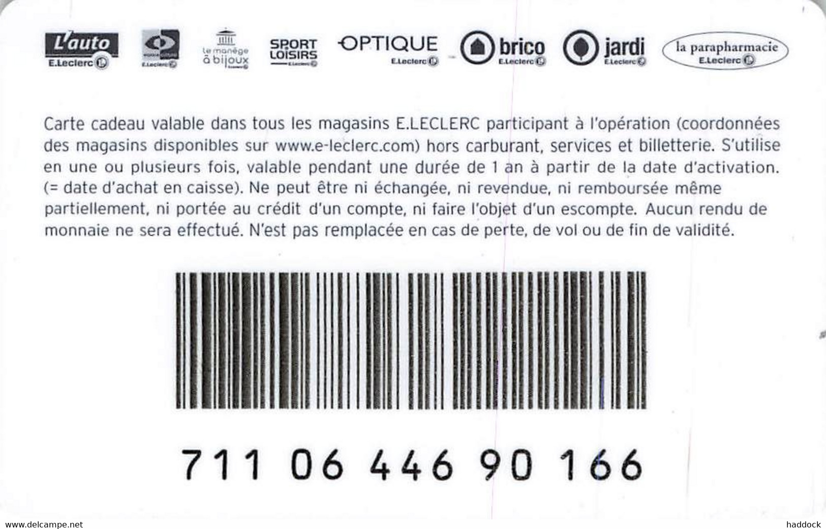 CARTE CADEAU - LECLERC - Other & Unclassified