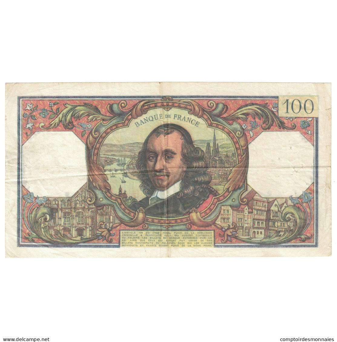 France, 100 Francs, Corneille, 1976, U.937, TB+, Fayette:65.52, KM:149f - 100 F 1964-1979 ''Corneille''