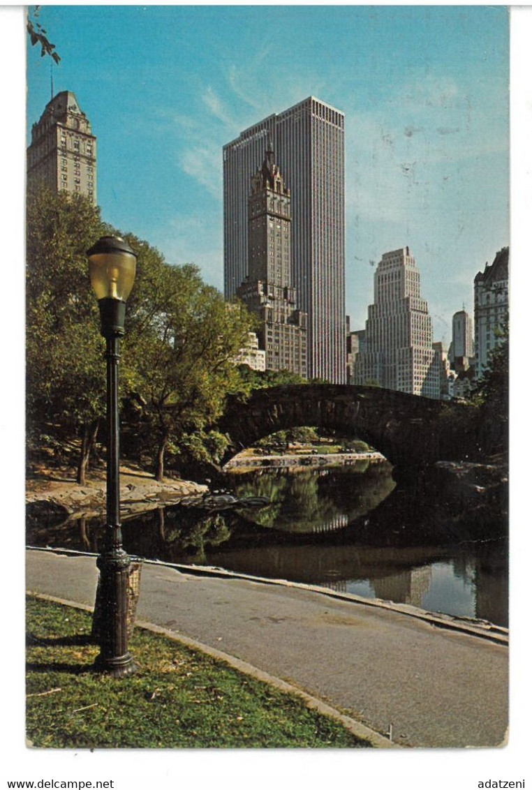 BR1387 New York City Central Park And Fifth Avenue Hotels Viaggiata 1976 Verso Roma - Central Park